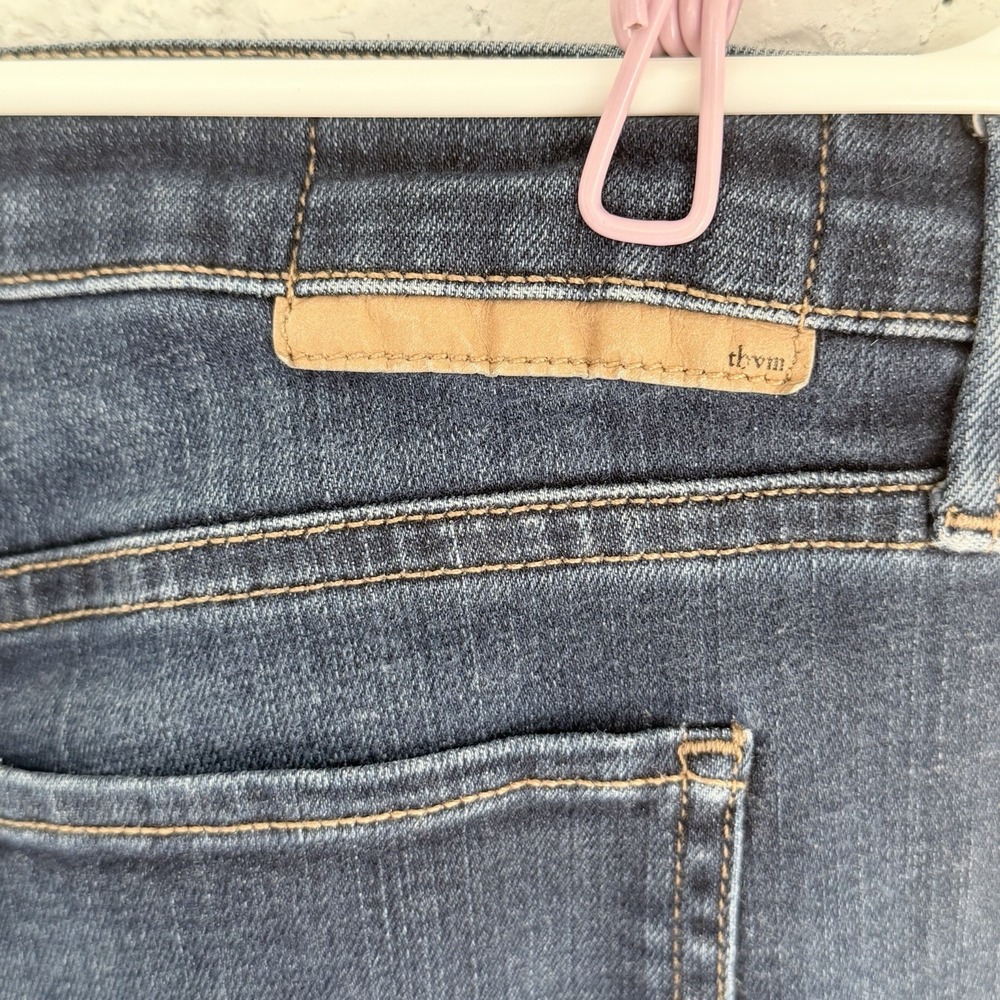 THVM Skinny Jeans Blue Denim Dark Wash Wash Women's Regular Size 29 5-Pocket - Picture 7 of 8